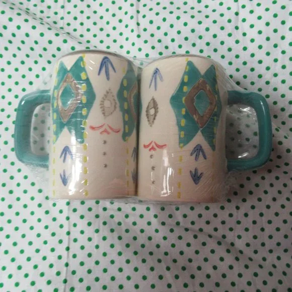 3/$15 NWT salt & pepper shaker set southwest boho print - Picture 11 of 16